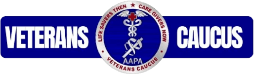 Veterans Caucus emblem with medical symbol.